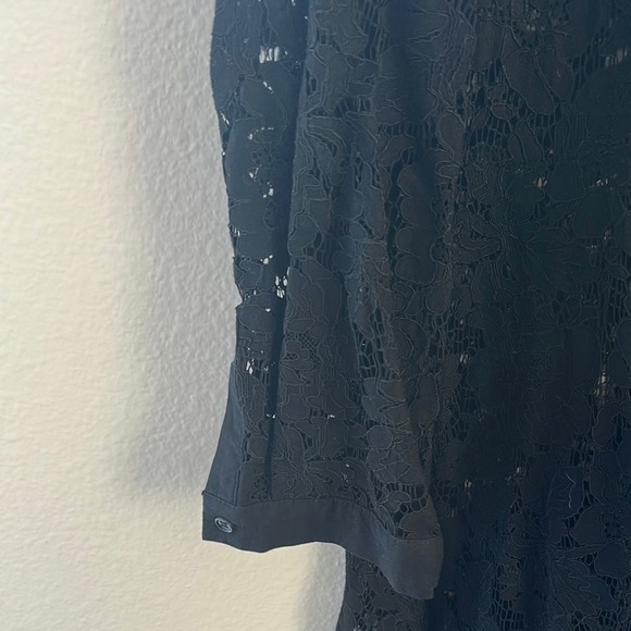 Zara Black Lace Button-Up Dress XXl - Picture 4 of 10